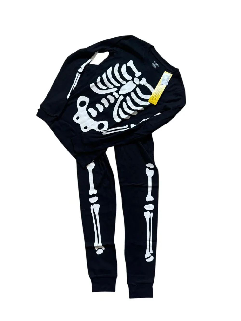 Children'sPlace Unisex Halloween Glow In Dark Skeleton Pajama Set Size 16 NWT